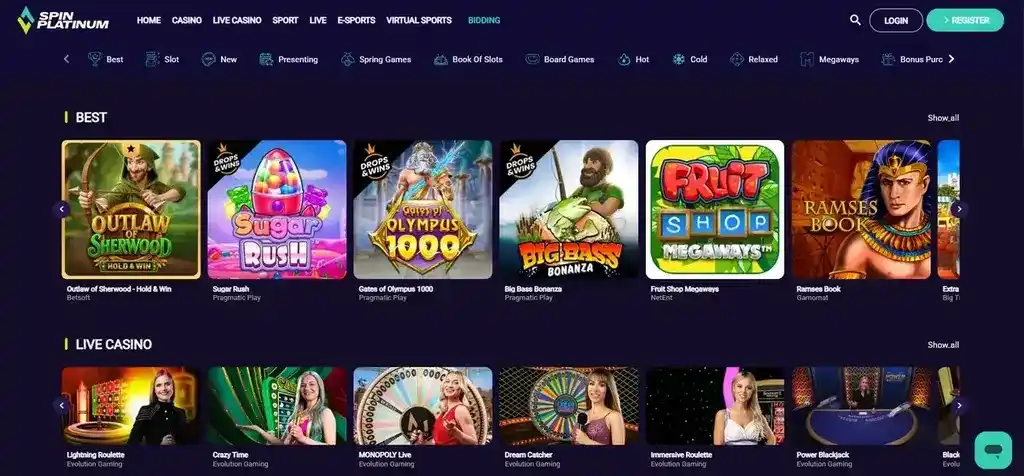 spinplatinum casino review section 4